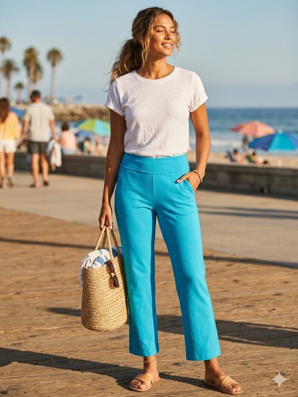 DEAR SCARLETT Lounge Pants in Turquoise